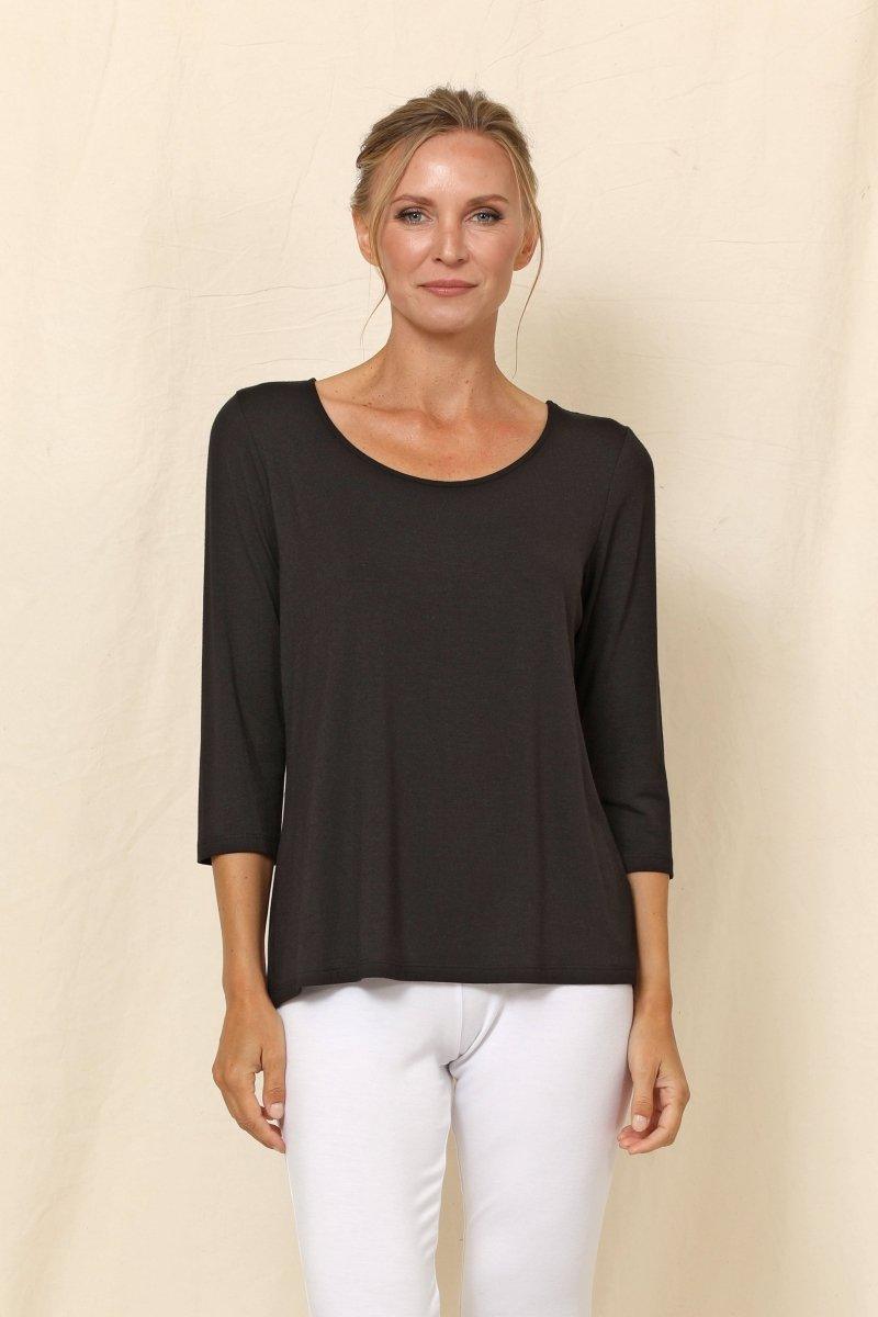 3/4 Sleeve Basic Top - B2200 - Chalet Et Ceci