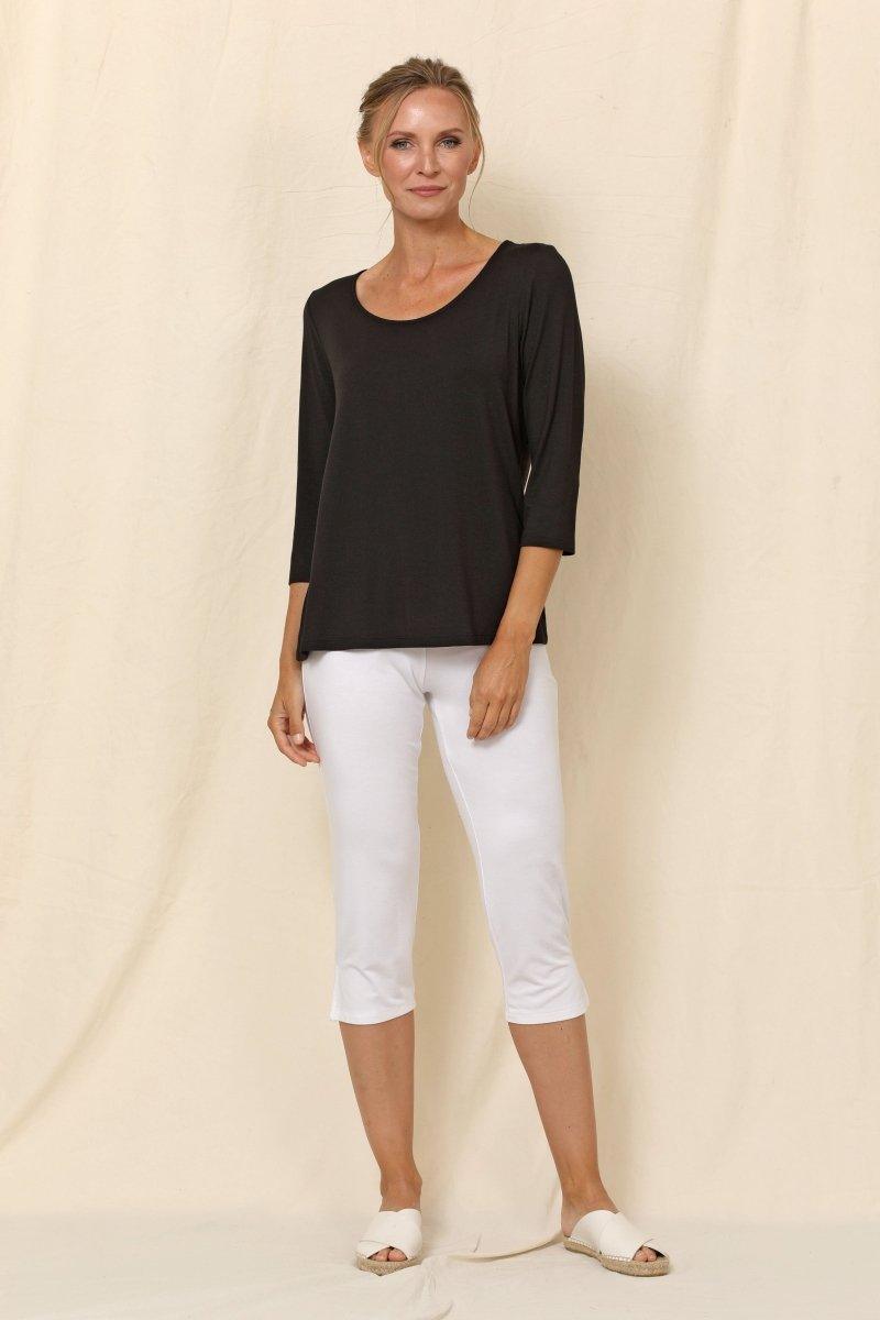 3/4 Sleeve Basic Top - B2200 - Chalet Et Ceci